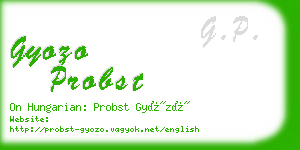 gyozo probst business card